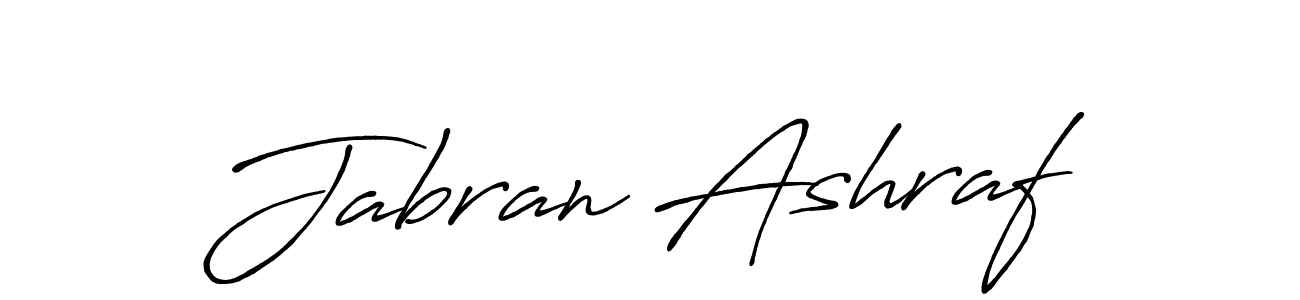 Make a beautiful signature design for name Jabran Ashraf. With this signature (Antro_Vectra_Bolder) style, you can create a handwritten signature for free. Jabran Ashraf signature style 7 images and pictures png