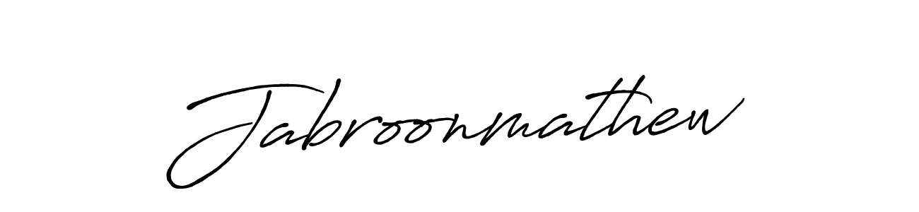 Jabroonmathew stylish signature style. Best Handwritten Sign (Antro_Vectra_Bolder) for my name. Handwritten Signature Collection Ideas for my name Jabroonmathew. Jabroonmathew signature style 7 images and pictures png