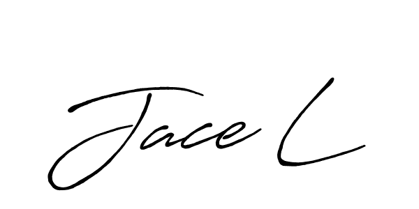 Also You can easily find your signature by using the search form. We will create Jace L name handwritten signature images for you free of cost using Antro_Vectra_Bolder sign style. Jace L signature style 7 images and pictures png