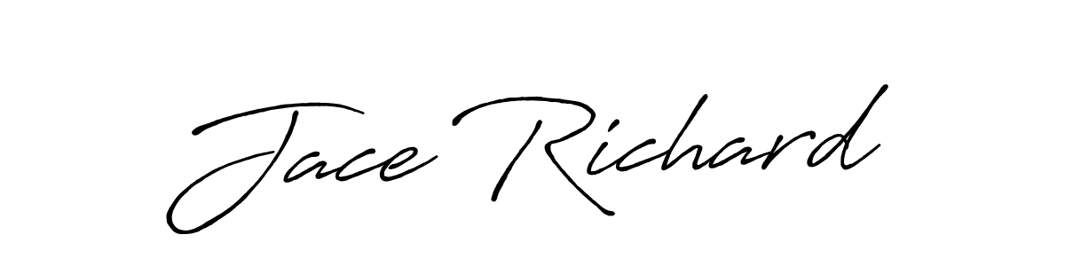 You should practise on your own different ways (Antro_Vectra_Bolder) to write your name (Jace Richard) in signature. don't let someone else do it for you. Jace Richard signature style 7 images and pictures png