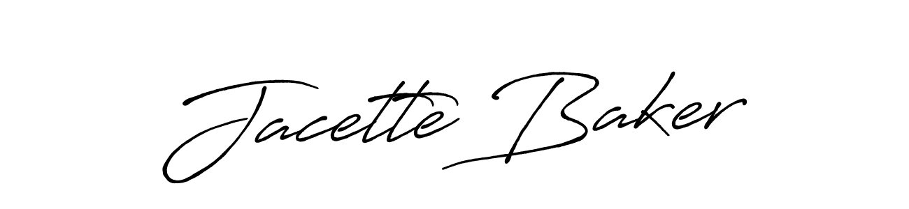 How to make Jacette Baker signature? Antro_Vectra_Bolder is a professional autograph style. Create handwritten signature for Jacette Baker name. Jacette Baker signature style 7 images and pictures png