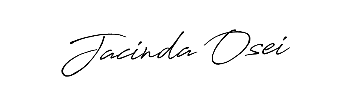 Make a beautiful signature design for name Jacinda Osei. With this signature (Antro_Vectra_Bolder) style, you can create a handwritten signature for free. Jacinda Osei signature style 7 images and pictures png