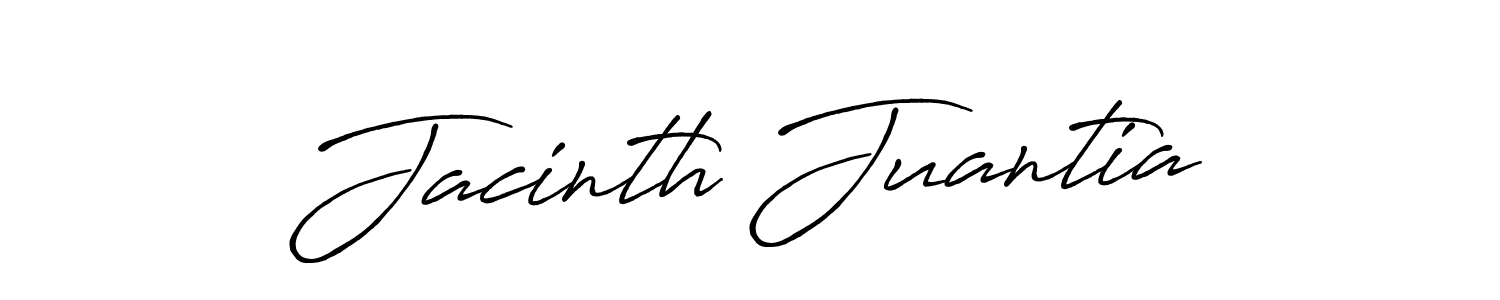 Make a beautiful signature design for name Jacinth Juantia. With this signature (Antro_Vectra_Bolder) style, you can create a handwritten signature for free. Jacinth Juantia signature style 7 images and pictures png