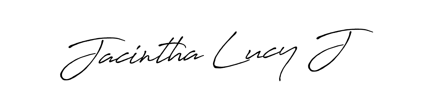 The best way (Antro_Vectra_Bolder) to make a short signature is to pick only two or three words in your name. The name Jacintha Lucy J include a total of six letters. For converting this name. Jacintha Lucy J signature style 7 images and pictures png