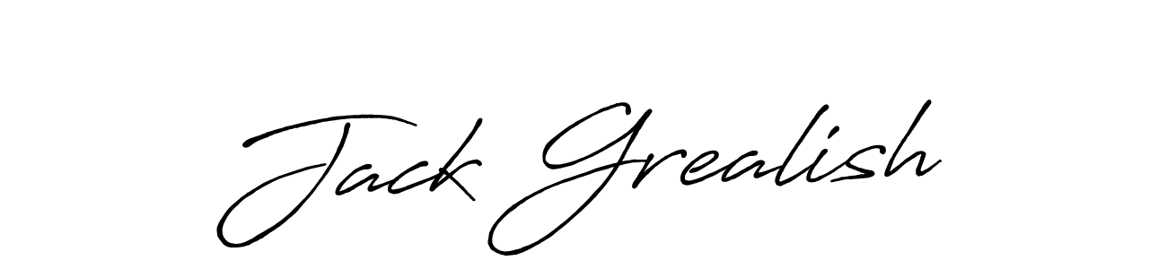 The best way (Antro_Vectra_Bolder) to make a short signature is to pick only two or three words in your name. The name Jack Grealish include a total of six letters. For converting this name. Jack Grealish signature style 7 images and pictures png