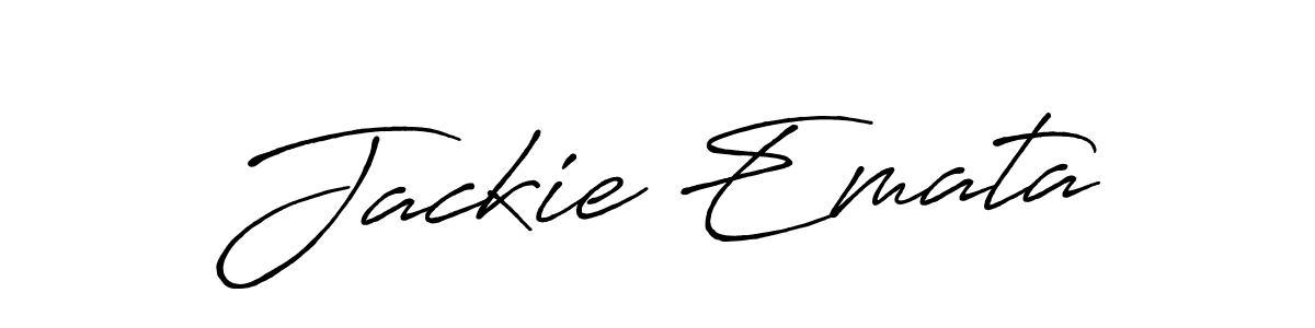 Make a beautiful signature design for name Jackie Emata. With this signature (Antro_Vectra_Bolder) style, you can create a handwritten signature for free. Jackie Emata signature style 7 images and pictures png