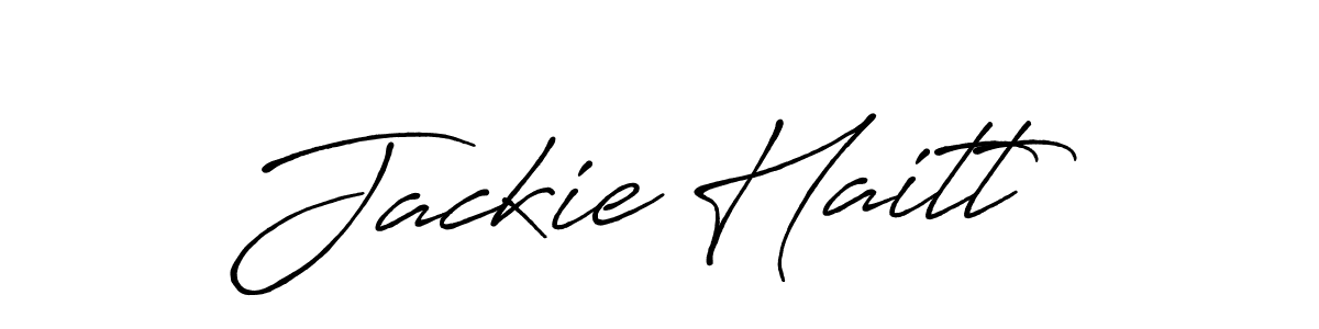 Design your own signature with our free online signature maker. With this signature software, you can create a handwritten (Antro_Vectra_Bolder) signature for name Jackie Haitt. Jackie Haitt signature style 7 images and pictures png