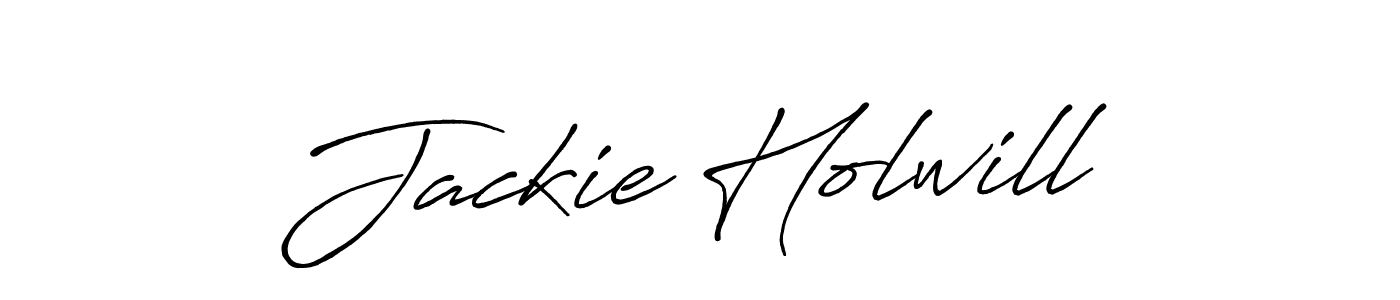 Make a beautiful signature design for name Jackie Holwill. With this signature (Antro_Vectra_Bolder) style, you can create a handwritten signature for free. Jackie Holwill signature style 7 images and pictures png