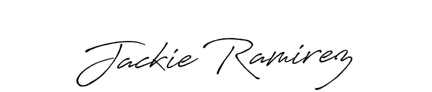 Jackie Ramirez stylish signature style. Best Handwritten Sign (Antro_Vectra_Bolder) for my name. Handwritten Signature Collection Ideas for my name Jackie Ramirez. Jackie Ramirez signature style 7 images and pictures png