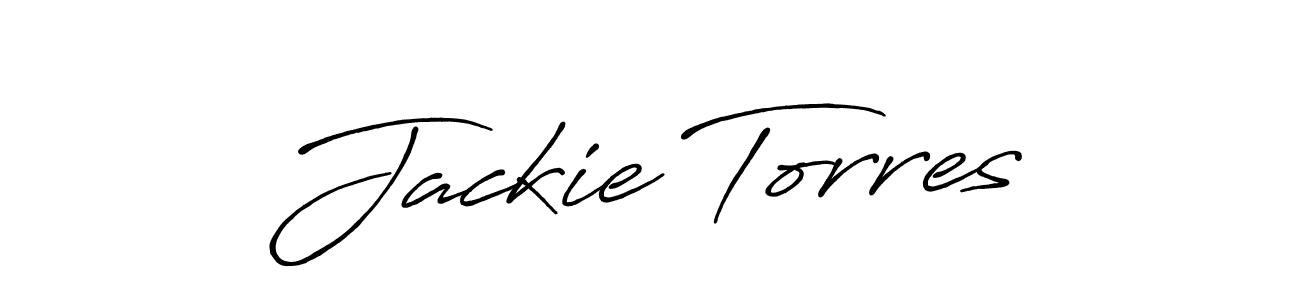 Make a beautiful signature design for name Jackie Torres. With this signature (Antro_Vectra_Bolder) style, you can create a handwritten signature for free. Jackie Torres signature style 7 images and pictures png