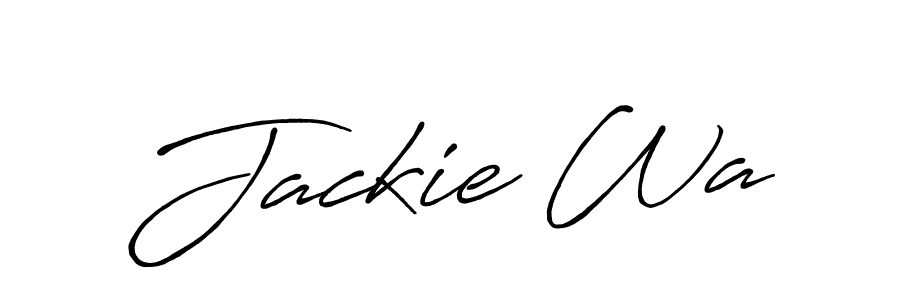 Make a beautiful signature design for name Jackie Wa. With this signature (Antro_Vectra_Bolder) style, you can create a handwritten signature for free. Jackie Wa signature style 7 images and pictures png