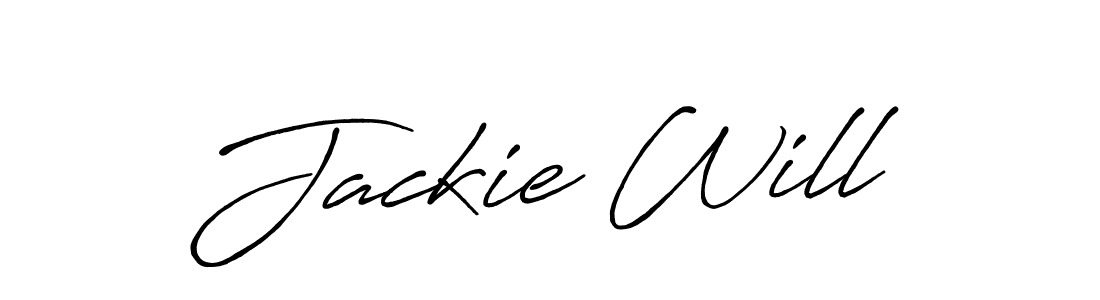 Make a beautiful signature design for name Jackie Will. With this signature (Antro_Vectra_Bolder) style, you can create a handwritten signature for free. Jackie Will signature style 7 images and pictures png