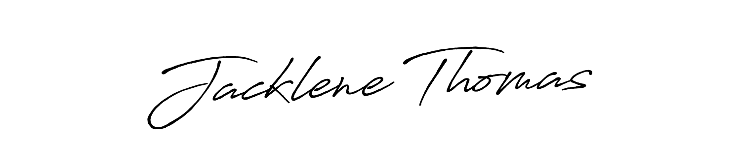 Make a beautiful signature design for name Jacklene Thomas. With this signature (Antro_Vectra_Bolder) style, you can create a handwritten signature for free. Jacklene Thomas signature style 7 images and pictures png