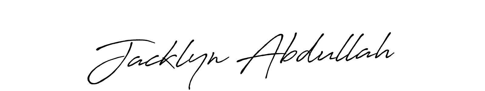 It looks lik you need a new signature style for name Jacklyn Abdullah. Design unique handwritten (Antro_Vectra_Bolder) signature with our free signature maker in just a few clicks. Jacklyn Abdullah signature style 7 images and pictures png