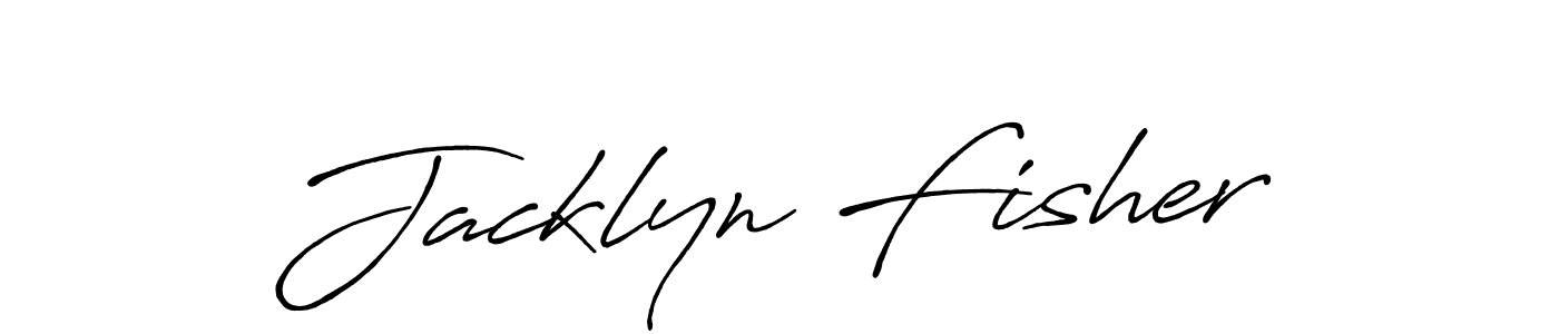 How to make Jacklyn Fisher name signature. Use Antro_Vectra_Bolder style for creating short signs online. This is the latest handwritten sign. Jacklyn Fisher signature style 7 images and pictures png