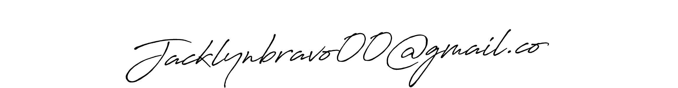 How to make Jacklynbravo00@gmail.co name signature. Use Antro_Vectra_Bolder style for creating short signs online. This is the latest handwritten sign. Jacklynbravo00@gmail.co signature style 7 images and pictures png