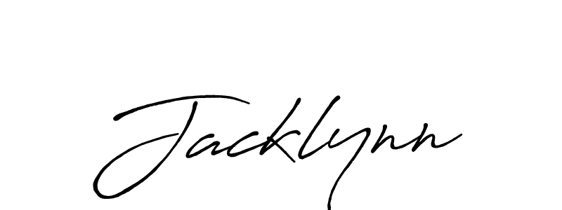 Make a beautiful signature design for name Jacklynn. With this signature (Antro_Vectra_Bolder) style, you can create a handwritten signature for free. Jacklynn signature style 7 images and pictures png