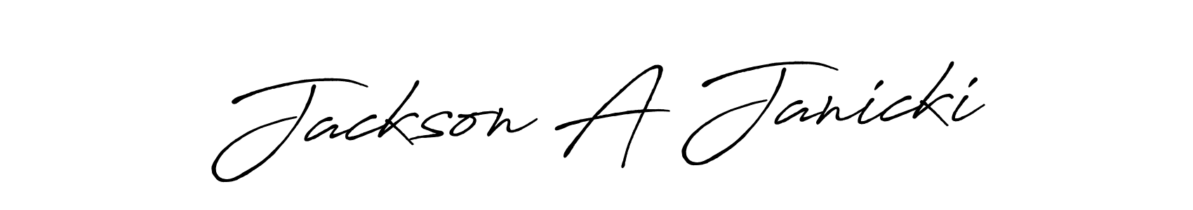 Design your own signature with our free online signature maker. With this signature software, you can create a handwritten (Antro_Vectra_Bolder) signature for name Jackson A Janicki. Jackson A Janicki signature style 7 images and pictures png