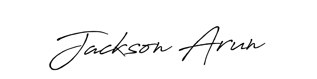 Jackson Arun stylish signature style. Best Handwritten Sign (Antro_Vectra_Bolder) for my name. Handwritten Signature Collection Ideas for my name Jackson Arun. Jackson Arun signature style 7 images and pictures png