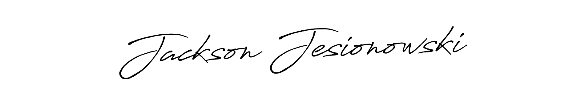 How to make Jackson Jesionowski name signature. Use Antro_Vectra_Bolder style for creating short signs online. This is the latest handwritten sign. Jackson Jesionowski signature style 7 images and pictures png