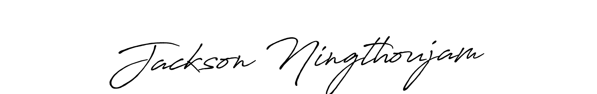 Make a beautiful signature design for name Jackson Ningthoujam. With this signature (Antro_Vectra_Bolder) style, you can create a handwritten signature for free. Jackson Ningthoujam signature style 7 images and pictures png