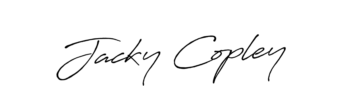 Jacky Copley stylish signature style. Best Handwritten Sign (Antro_Vectra_Bolder) for my name. Handwritten Signature Collection Ideas for my name Jacky Copley. Jacky Copley signature style 7 images and pictures png