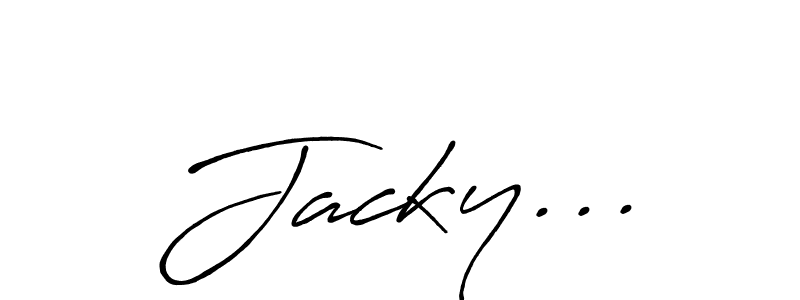 You should practise on your own different ways (Antro_Vectra_Bolder) to write your name (Jacky...) in signature. don't let someone else do it for you. Jacky... signature style 7 images and pictures png