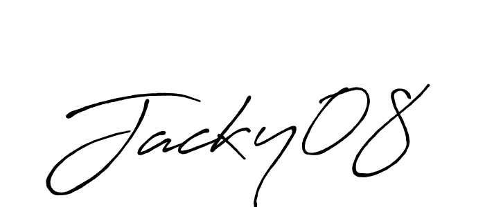 How to make Jacky08 name signature. Use Antro_Vectra_Bolder style for creating short signs online. This is the latest handwritten sign. Jacky08 signature style 7 images and pictures png