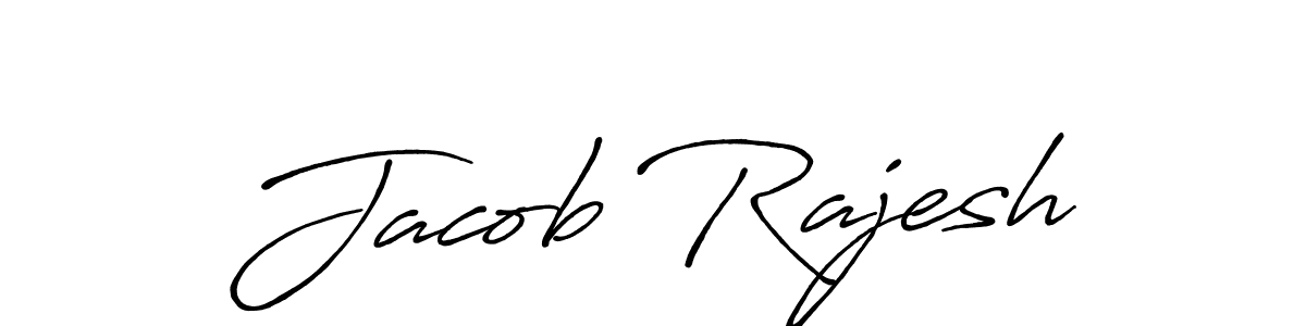 How to make Jacob Rajesh name signature. Use Antro_Vectra_Bolder style for creating short signs online. This is the latest handwritten sign. Jacob Rajesh signature style 7 images and pictures png