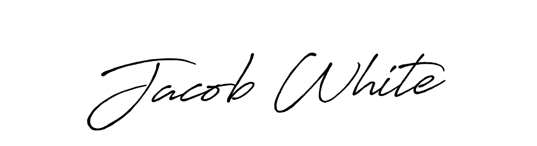 if you are searching for the best signature style for your name Jacob White. so please give up your signature search. here we have designed multiple signature styles  using Antro_Vectra_Bolder. Jacob White signature style 7 images and pictures png