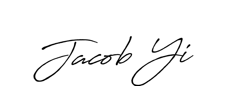 How to make Jacob Yi name signature. Use Antro_Vectra_Bolder style for creating short signs online. This is the latest handwritten sign. Jacob Yi signature style 7 images and pictures png