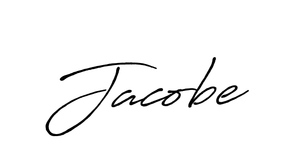 Jacobe stylish signature style. Best Handwritten Sign (Antro_Vectra_Bolder) for my name. Handwritten Signature Collection Ideas for my name Jacobe. Jacobe signature style 7 images and pictures png