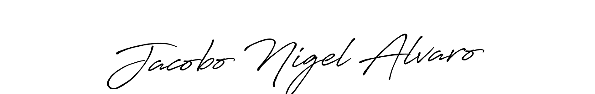 Make a beautiful signature design for name Jacobo Nigel Alvaro. Use this online signature maker to create a handwritten signature for free. Jacobo Nigel Alvaro signature style 7 images and pictures png