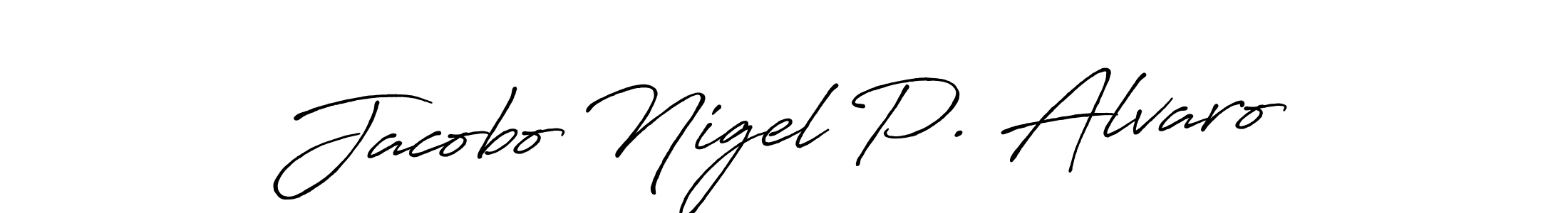 Once you've used our free online signature maker to create your best signature Antro_Vectra_Bolder style, it's time to enjoy all of the benefits that Jacobo Nigel P. Alvaro name signing documents. Jacobo Nigel P. Alvaro signature style 7 images and pictures png