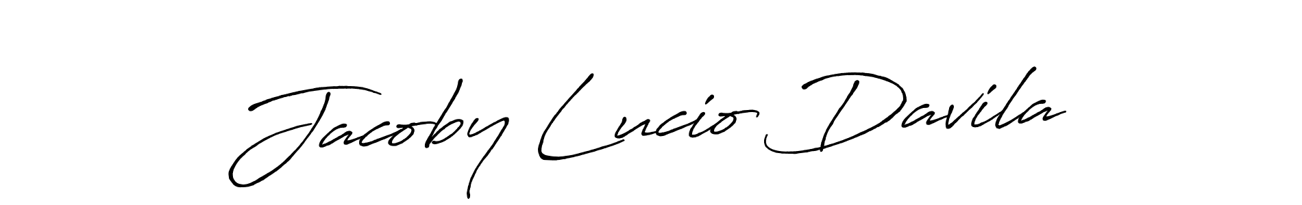 Create a beautiful signature design for name Jacoby Lucio Davila. With this signature (Antro_Vectra_Bolder) fonts, you can make a handwritten signature for free. Jacoby Lucio Davila signature style 7 images and pictures png