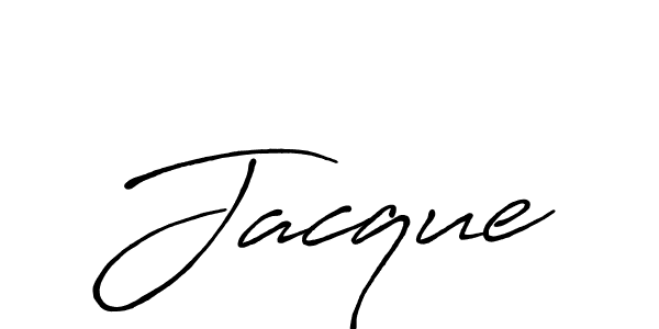 Design your own signature with our free online signature maker. With this signature software, you can create a handwritten (Antro_Vectra_Bolder) signature for name Jacque. Jacque signature style 7 images and pictures png