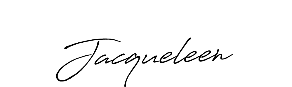 Make a beautiful signature design for name Jacqueleen. With this signature (Antro_Vectra_Bolder) style, you can create a handwritten signature for free. Jacqueleen signature style 7 images and pictures png