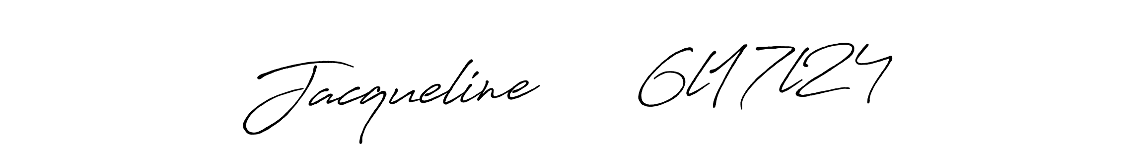 Design your own signature with our free online signature maker. With this signature software, you can create a handwritten (Antro_Vectra_Bolder) signature for name Jacqueline      6l17l24. Jacqueline      6l17l24 signature style 7 images and pictures png