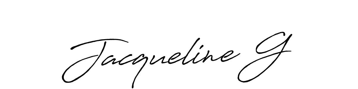 Similarly Antro_Vectra_Bolder is the best handwritten signature design. Signature creator online .You can use it as an online autograph creator for name Jacqueline G. Jacqueline G signature style 7 images and pictures png