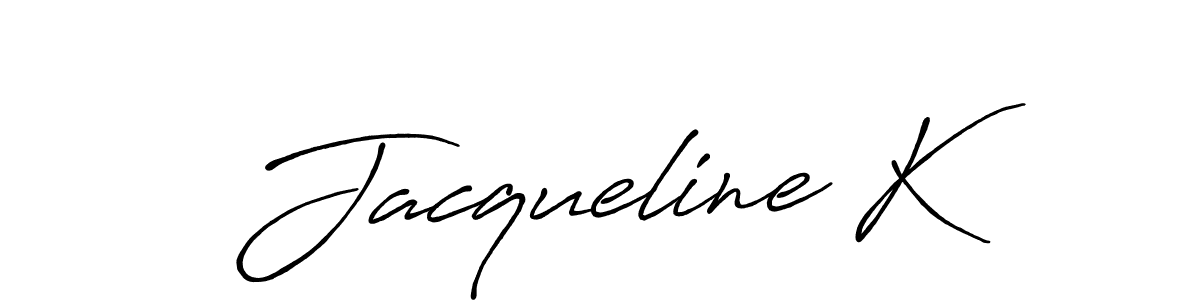 Antro_Vectra_Bolder is a professional signature style that is perfect for those who want to add a touch of class to their signature. It is also a great choice for those who want to make their signature more unique. Get Jacqueline K name to fancy signature for free. Jacqueline K signature style 7 images and pictures png