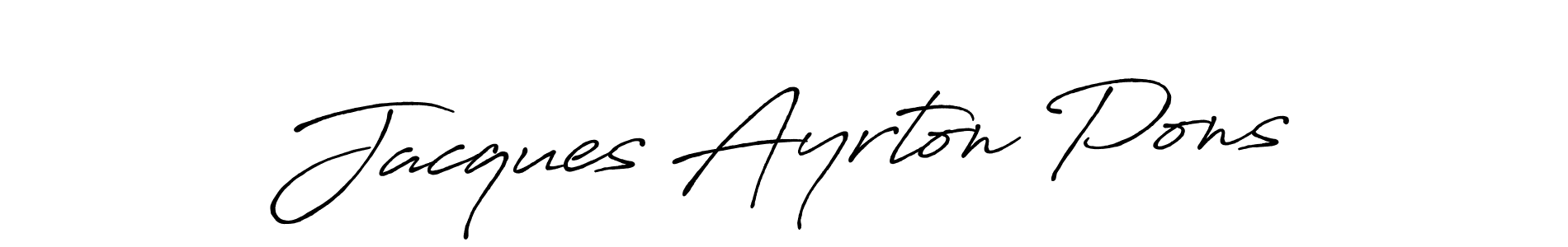 How to make Jacques Ayrton Pons name signature. Use Antro_Vectra_Bolder style for creating short signs online. This is the latest handwritten sign. Jacques Ayrton Pons signature style 7 images and pictures png