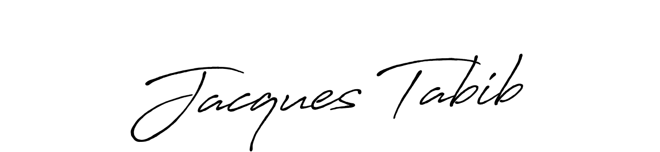 How to make Jacques Tabib name signature. Use Antro_Vectra_Bolder style for creating short signs online. This is the latest handwritten sign. Jacques Tabib signature style 7 images and pictures png