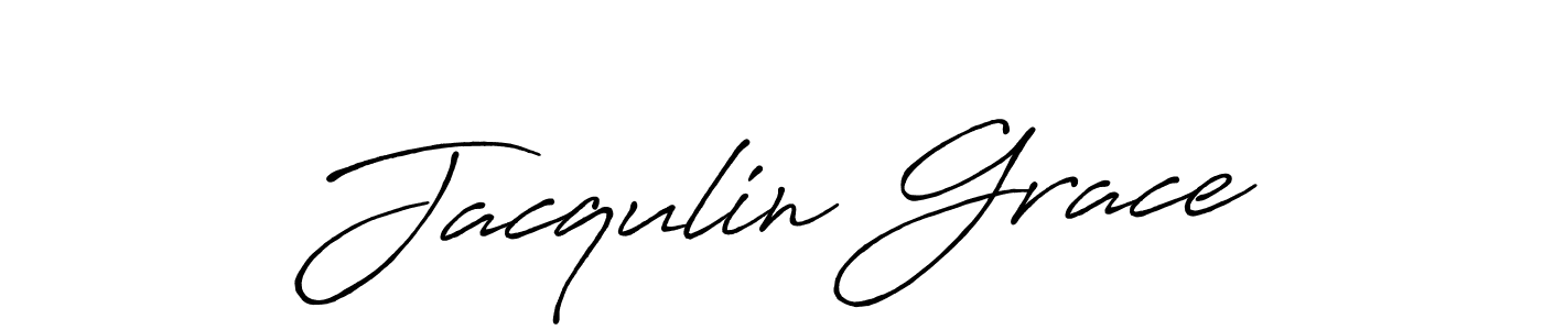 Make a beautiful signature design for name Jacqulin Grace. With this signature (Antro_Vectra_Bolder) style, you can create a handwritten signature for free. Jacqulin Grace signature style 7 images and pictures png