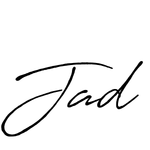 Jad stylish signature style. Best Handwritten Sign (Antro_Vectra_Bolder) for my name. Handwritten Signature Collection Ideas for my name Jad. Jad signature style 7 images and pictures png