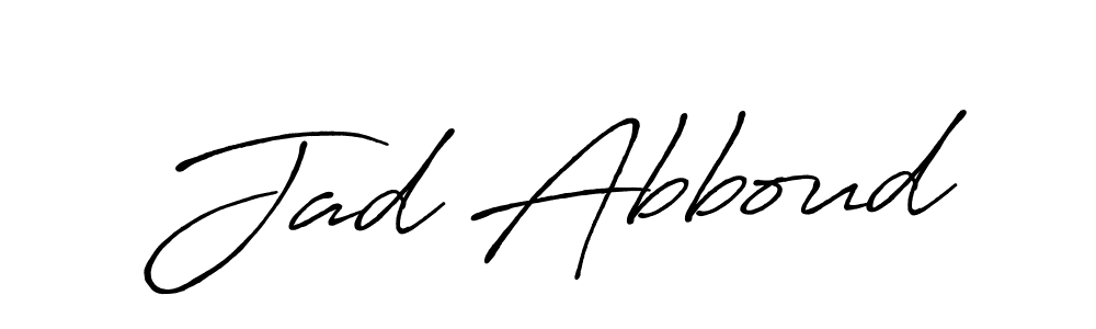 Also You can easily find your signature by using the search form. We will create Jad Abboud name handwritten signature images for you free of cost using Antro_Vectra_Bolder sign style. Jad Abboud signature style 7 images and pictures png