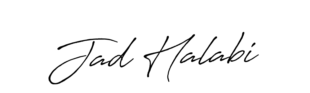 Design your own signature with our free online signature maker. With this signature software, you can create a handwritten (Antro_Vectra_Bolder) signature for name Jad Halabi. Jad Halabi signature style 7 images and pictures png