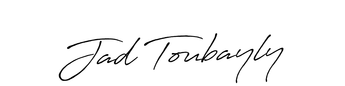 Antro_Vectra_Bolder is a professional signature style that is perfect for those who want to add a touch of class to their signature. It is also a great choice for those who want to make their signature more unique. Get Jad Toubayly name to fancy signature for free. Jad Toubayly signature style 7 images and pictures png
