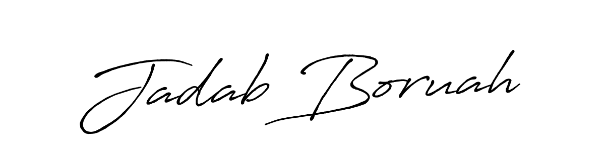 Jadab Boruah stylish signature style. Best Handwritten Sign (Antro_Vectra_Bolder) for my name. Handwritten Signature Collection Ideas for my name Jadab Boruah. Jadab Boruah signature style 7 images and pictures png