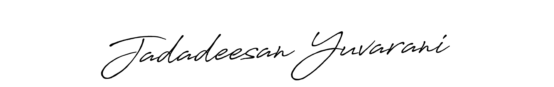 You can use this online signature creator to create a handwritten signature for the name Jadadeesan Yuvarani. This is the best online autograph maker. Jadadeesan Yuvarani signature style 7 images and pictures png