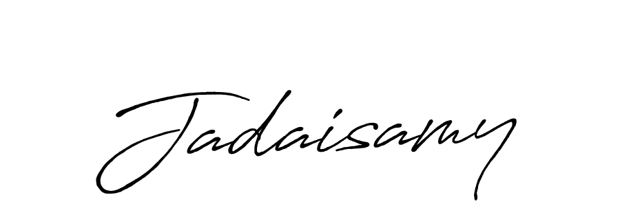 if you are searching for the best signature style for your name Jadaisamy. so please give up your signature search. here we have designed multiple signature styles  using Antro_Vectra_Bolder. Jadaisamy signature style 7 images and pictures png